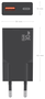 Aisens Cargador GaN Ultra Delgado 30W con USB-C y USB-A, Negro