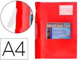 Beautone 48380 Carpeta Dossier Pinza Lateral Polipropileno DIN A4 Roja - Pack 10