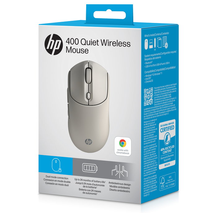 HP Ratón Inalámbrico HP 400 Quiet Maple Beige HP Ratón Inalámbrico HP 400 Quiet Maple Beige
