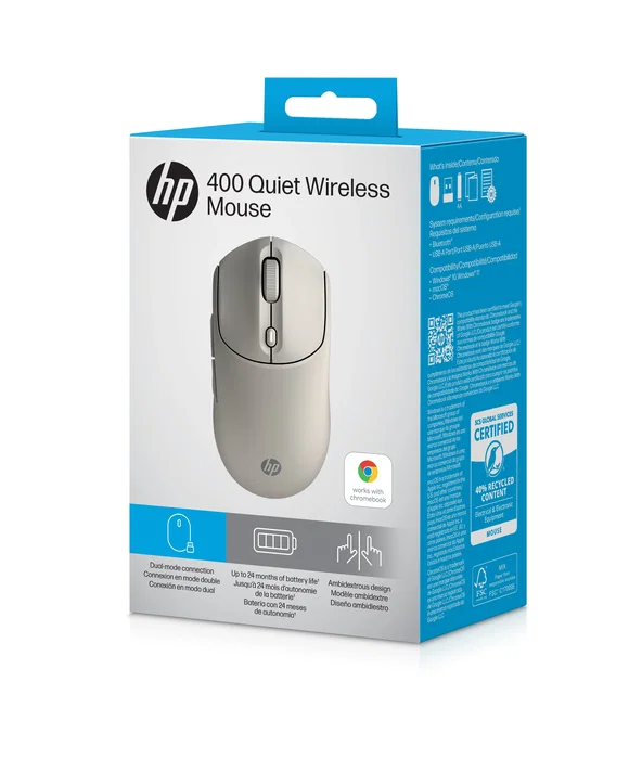 HP Ratón Inalámbrico HP 400 Quiet Maple Beige HP Ratón Inalámbrico HP 400 Quiet Maple Beige