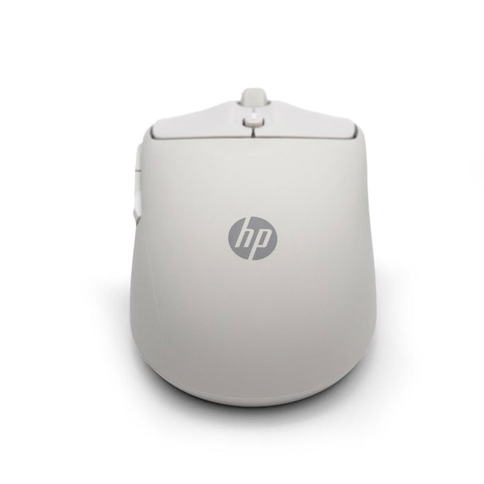 HP Ratón Inalámbrico 400 Dual - Bluetooth y 2.4 GHz, 6000 DPI, Diseño Ambidiestro Ergonómico, Color Beige