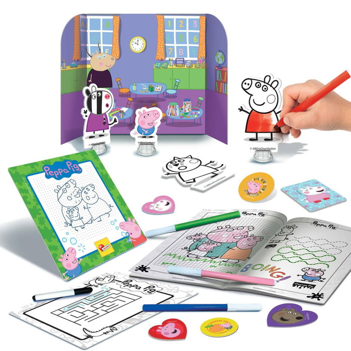 Lisciani Giochi Mochila para colorear y escuela de dibujo - Peppa Pig