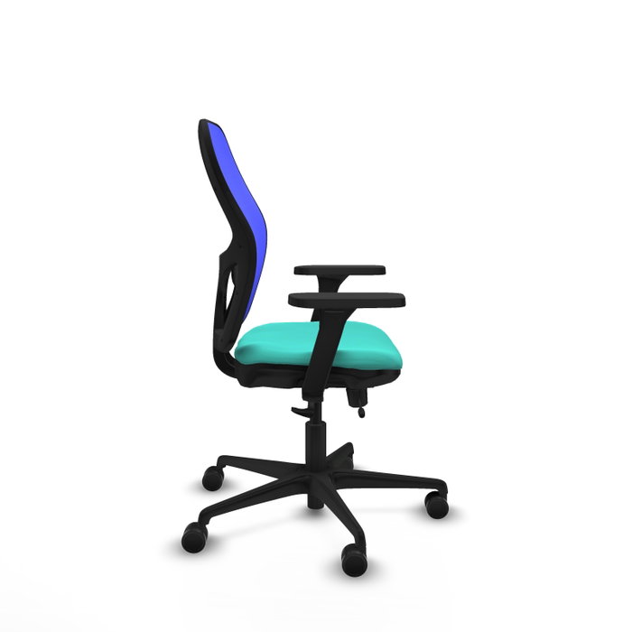 PIQUERAS Y CRESPO Silla de oficina Jorquera Turquesa y Azul con Mecanismo Sincro/Traslack