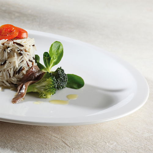 SUMMA Plato Llano Modern 26 cm - Vajilla de Vitro Porcelana, Apto Lavavajillas y Microondas, Colección Retro (Set de 6)