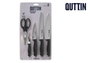 Quttin Set de 5 piezas de cuchillos y tijeras Nero