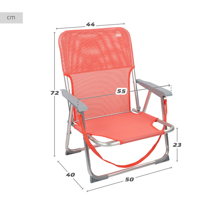 Aktive Silla plegable baja aluminio coral Aktive Silla plegable baja aluminio coral