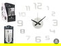 GIFTDECOR Reloj Pegatina Diametro 35 cm Satinado Plata (Set de 12)