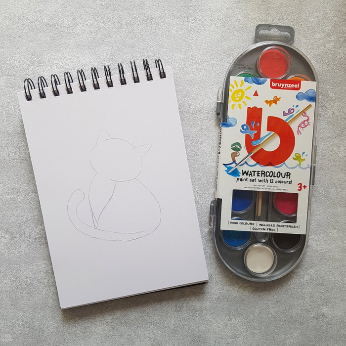 Bruynzeel Acuarelas Kids Estuche de 12 Colores con Pincel