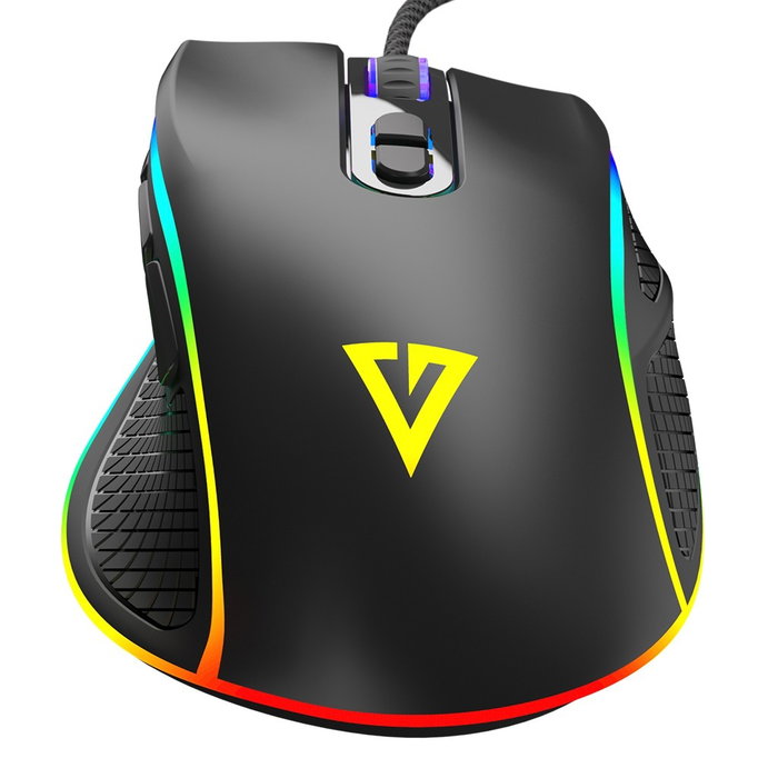 Modecom Volcano Veles Ratón Gaming Ergonómico 12800 DPI Óptico Negro Cableado USB RGB