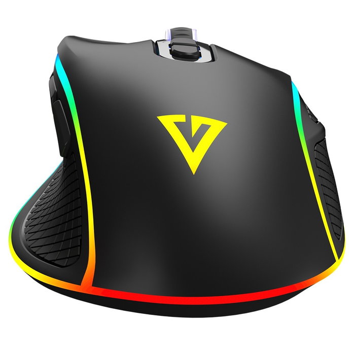 Modecom Volcano Veles Ratón Gaming Ergonómico 12800 DPI Óptico Negro Cableado USB RGB