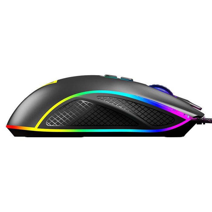 Modecom Volcano Veles Ratón Gaming Ergonómico 12800 DPI Óptico Negro Cableado USB RGB