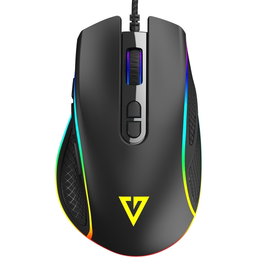 Modecom Volcano Veles Ratón Gaming Ergonómico 12800 DPI Óptico Negro Cableado USB RGB