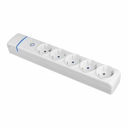 Solera Base múltiple de 5 tomas 2p+t con interruptor luminoso