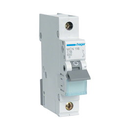 Hager MCN116 Interruptor magnetotérmico 1 polo C-16A 6kA