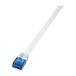 LogiLink Cable de parcheo plano SlimLine Cat.6 U/UTP, 5,00 m, blanco