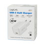 LogiLink Cargador USB-C 20 W GaN 1 puerto Blanco