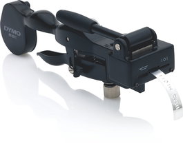 Dymo M1011 Rotuladora Industrial Manual para Etiquetas de Acero Inoxidable y Aluminio, con Perforador de Agujeros y Bridas Incorporados