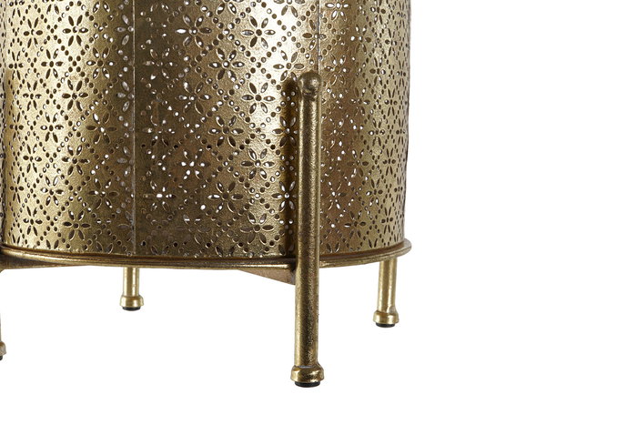 DKD Home Decor Portavela Dorado Metal y Cristal 24 x 33 x 24 cm DKD Home Decor Portavela Dorado Metal y Cristal 24 x 33 x 24 cm