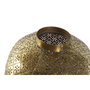 DKD Home Decor Portavelas de Metal y Cristal Dorado