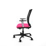 PIQUERAS Y CRESPO Silla de oficina Haches Rosa y Negro