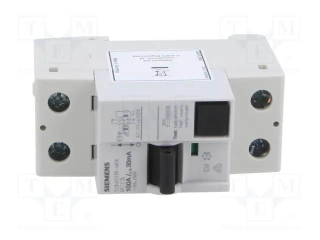 SIEMENS 5SM3318-6KK Interruptor Diferencial Tipo A 100A 30mA 1+N SIEMENS 5SM3318-6KK Interruptor Diferencial Tipo A 100A 30mA 1+N