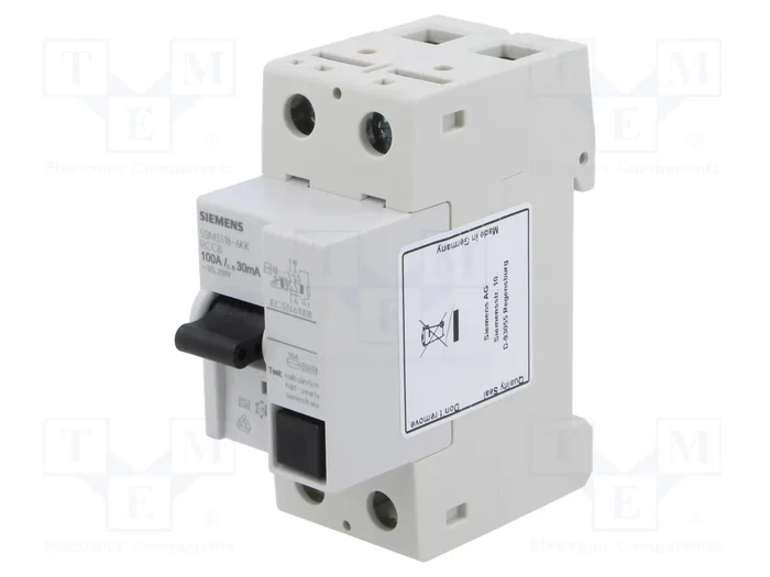 SIEMENS 5SM3318-6KK Interruptor Diferencial Tipo A 100A 30mA 1+N SIEMENS 5SM3318-6KK Interruptor Diferencial Tipo A 100A 30mA 1+N