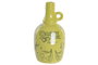 DKD Home Decor Jarrón de Gres Olivo Amarillo 11x11x21 cm