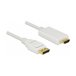 DeLOCK 83818 Adaptador de Vídeo DisplayPort 1.2a a HDMI 4K 30 Hz 2 m Blanco