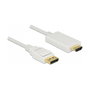 DeLOCK 83818 Cable Adaptador de Vídeo DisplayPort 1.2a a HDMI 4K 30 Hz 2 m Blanco