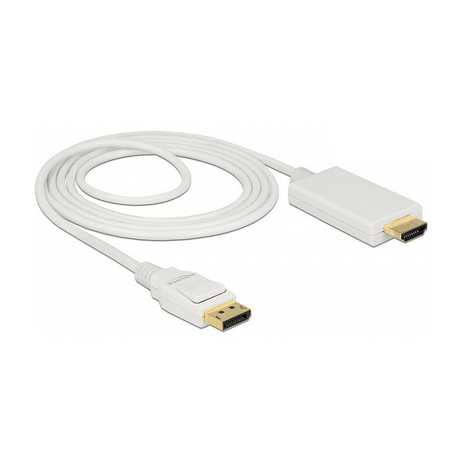 DeLOCK 83818 Cable Adaptador de Vídeo DisplayPort 1.2a a HDMI 4K 30 Hz 2 m Blanco DeLOCK 83818 Cable Adaptador de Vídeo DisplayPort 1.2a a HDMI 4K 30 Hz 2 m Blanco