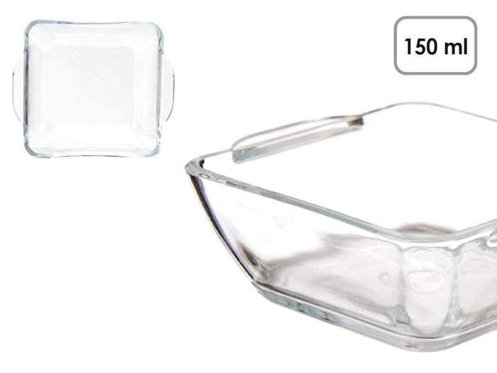 Vivalto Cazuela Vidrio Cuadrada Aperitivo Con Asas 150 ml 10.5x3.5x9 cm (Set de 36) Vivalto Cazuela Vidrio Cuadrada Aperitivo Con Asas 150 ml 10.5x3.5x9 cm (Set de 36)