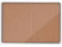 Nobo Vitrina de Anuncios Premium Plus Puerta Corredera Corcho 18xA4 con Cerradura y Cristal - 89x1480x1120 mm