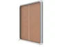 Nobo Vitrina de Anuncios Premium Plus Puerta Corredera Corcho 18xA4 con Cerradura y Cristal - 89x1480x1120 mm