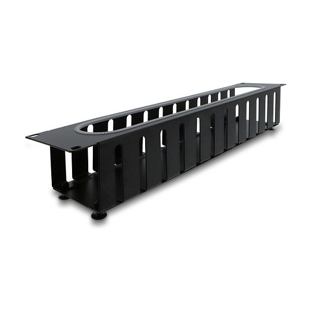 DeLOCK 67279 Panel de gestión de cables 19 pulg. Negro