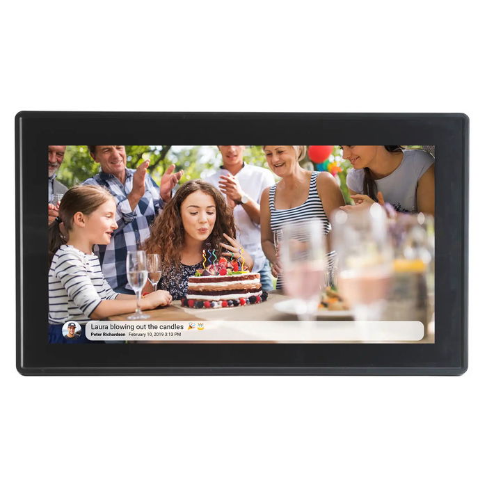 Denver Frameo PFF-1515 - Marco Digital de 15.6 Pulgadas (39.6 cm), Negro, 1920 x 1080 Full HD IPS, Pantalla Tactil, 16 GB, WiFi, USB-C, Soporte Horizontal/Vertical