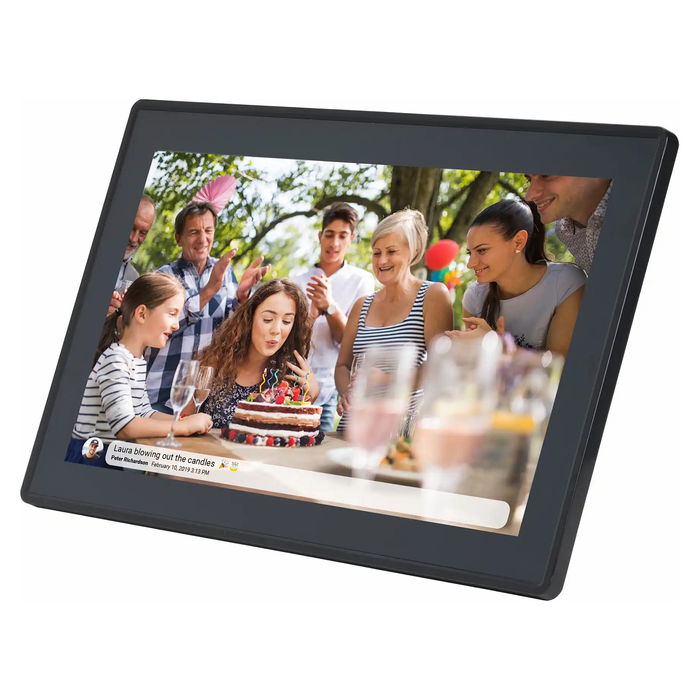 Denver Frameo PFF-1515 - Marco Digital de 15.6 Pulgadas (39.6 cm), Negro, 1920 x 1080 Full HD IPS, Pantalla Tactil, 16 GB, WiFi, USB-C, Soporte Horizontal/Vertical