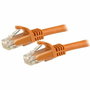 Startech Cable de Red Cat6 U/UTP 1m Naranja RJ45 Snagless N6PATC1MOR