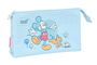 Portatodo Triple Mickey Mouse Clubhouse Baby Azul claro 22 x 12 x 3 cm