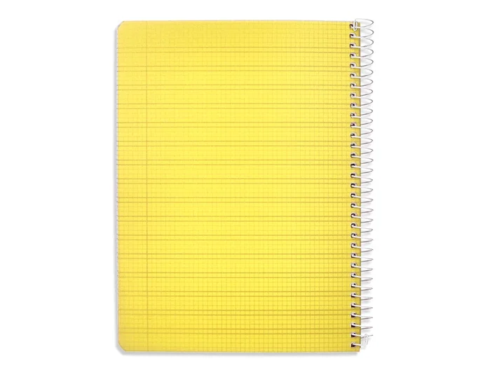Liderpapel Cuaderno espiral Pautaguía A5 amarillo 80 hojas 90g