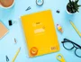 Liderpapel Cuaderno espiral Pautaguía A5 amarillo 80 hojas 90g