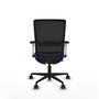 PIQUERAS Y CRESPO Silla de oficina Haches Azul con Malla Negra