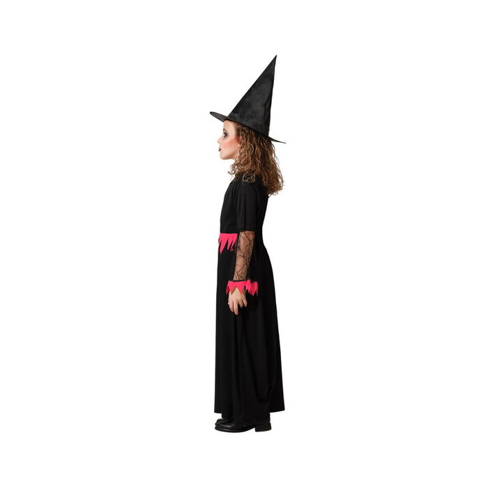 Disfraz de Bruja con Traje Largo Rosa y Sombrero para Niña 10-12 Años Disfraz de Bruja con Traje Largo Rosa y Sombrero para Niña 10-12 Años