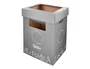 Liderpapel Contenedor Papelera Reciclaje Restos No Reciclables Cartón Reciclado 70 Litros 450x350x650 mm Gris