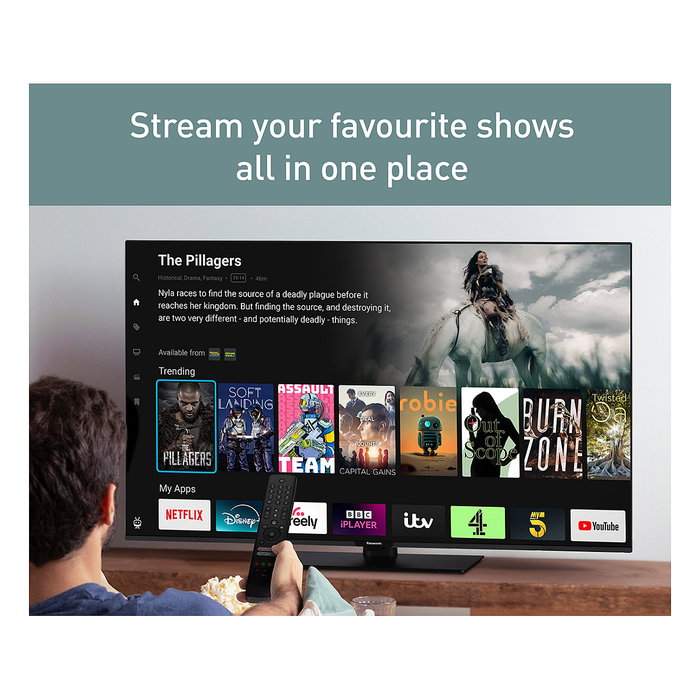 Panasonic TB-65W61AEZ Smart TV LED 65" / 165 cm 4K Ultra HD (3840x2160) HDR10 Dolby Vision TiVo Wifi Bluetooth HDMI USB Negro