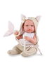 Muñeca ane baby soft en estuche, con cuerpo y extremidades de vinilo 45 cm, incluye chupete