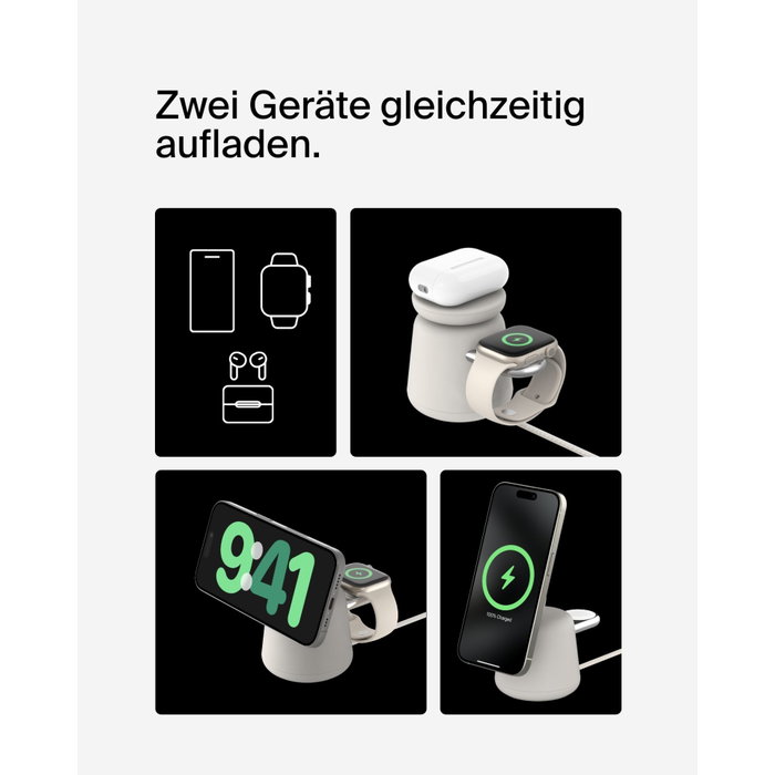 Belkin BOOST Charge PRO 15W Qi2 2in1 Beige WIZ027vfH37