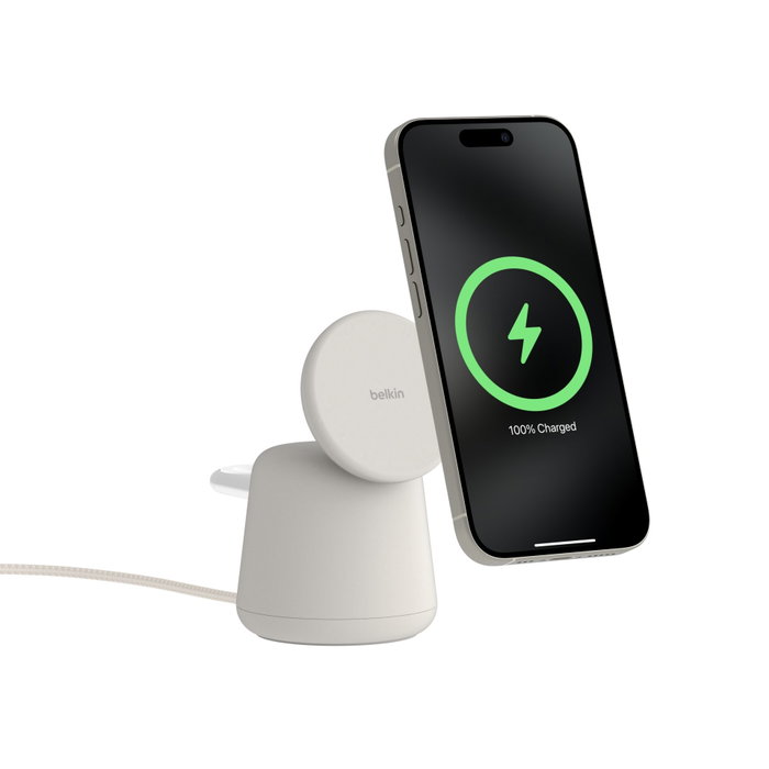 Belkin BOOST Charge PRO 15W Qi2 2in1 Beige WIZ027vfH37