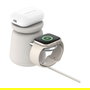 Belkin BOOST Charge PRO 15W WIZ027vfH37, Cargador Inalámbrico MagSafe Qi2 2 en 1 para iPhone y Reloj, 1.5 m, Beige