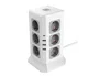 Q-connect Regleta múltiple 16 en 1 con 12 tomas, 3 USB y 1 USB-C, 2 m
