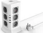 Q-connect Regleta múltiple 16 en 1 con 12 tomas, 3 USB y 1 USB-C, 2 m